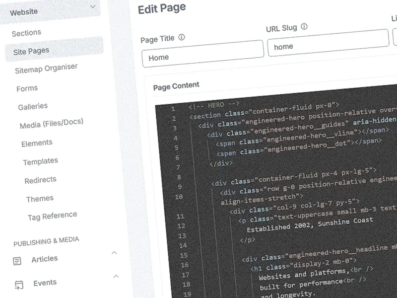 Editing interface screenshot
